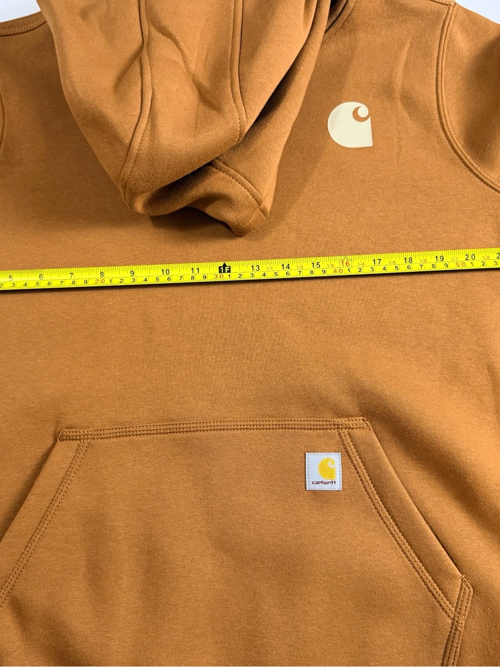 Carhartt Women’s Clarksburg Hoodie Large Brown Relaxed Fit Logo Sleeve NWT 10279 - Picture 8 of 10